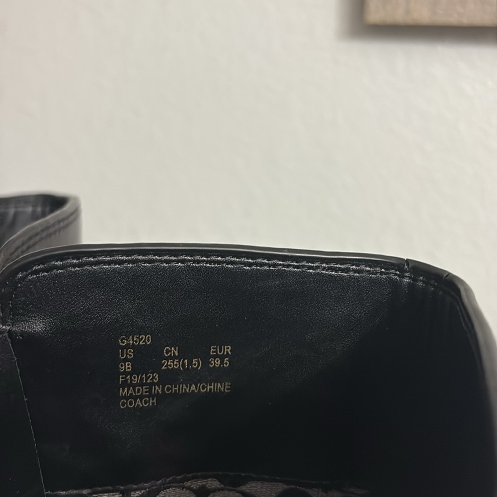 Black Leather Knee-High Coach Riding Boots SZ 9 B box 85 - Picture 6 of 7